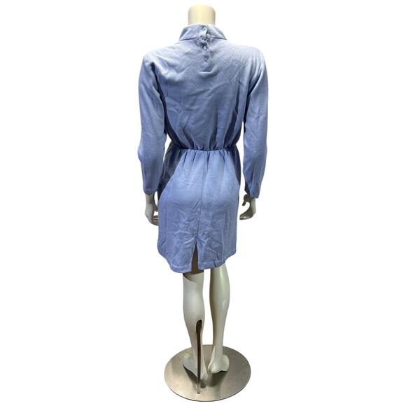 Vintage 1980s Alexia Turtleneck Dress - Lavender - Secretary Style - Size 10P - Picture 3 of 8